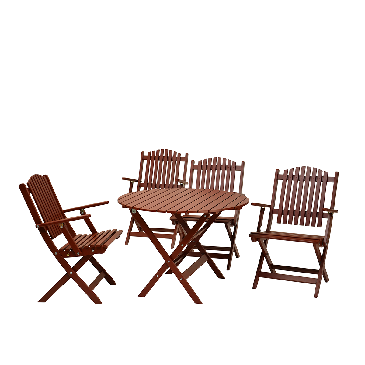 Slite trädgårdsgrupp karmstolar med runt bord